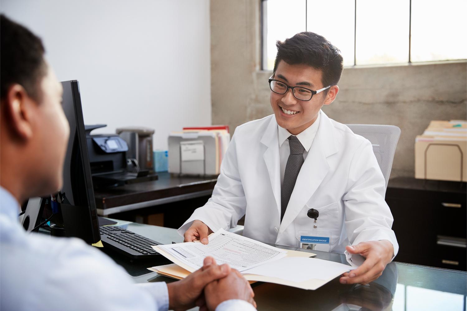 thyroid and low testosterone consultation between a doctor and a male patient