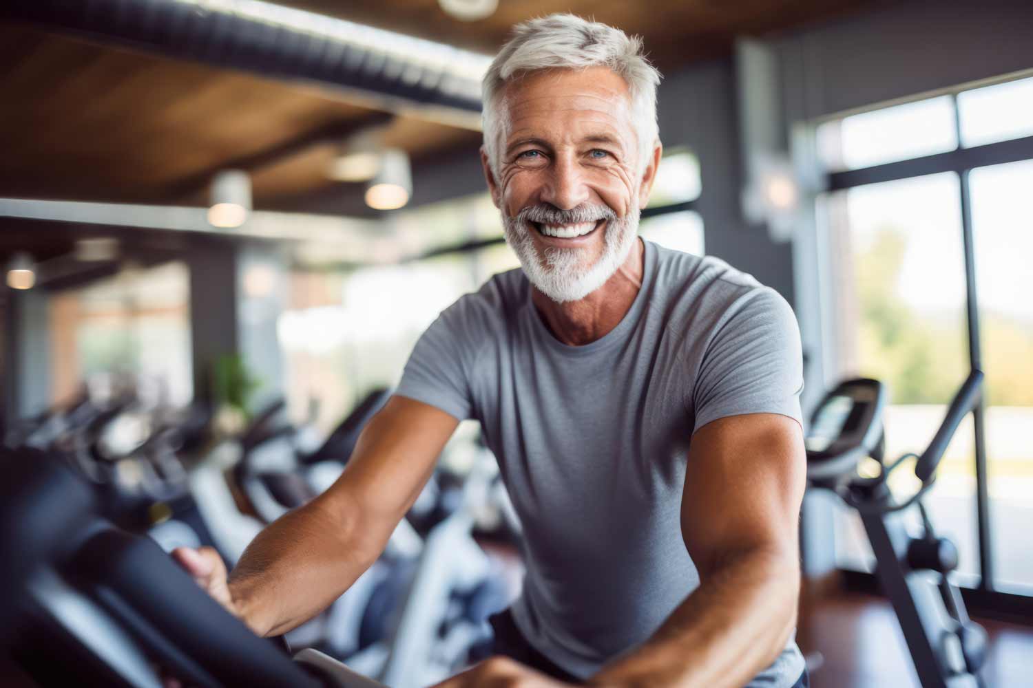 How to increase free testosterone — man training with weights in the gym